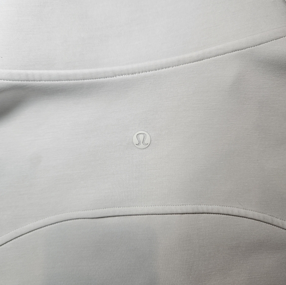 Lululemon Brushed Softstreme Half Zip Pullover Bone Size 12 Cropped Funnel Neck - Picture 9 of 11